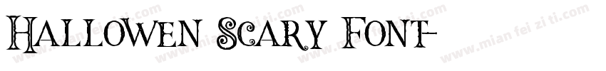 Hallowen Scary Font字体转换